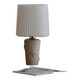 Modern vintage French table lamp, made of stone with fish patterns, 1970s.