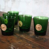 6 vintage Byrrh green lenses