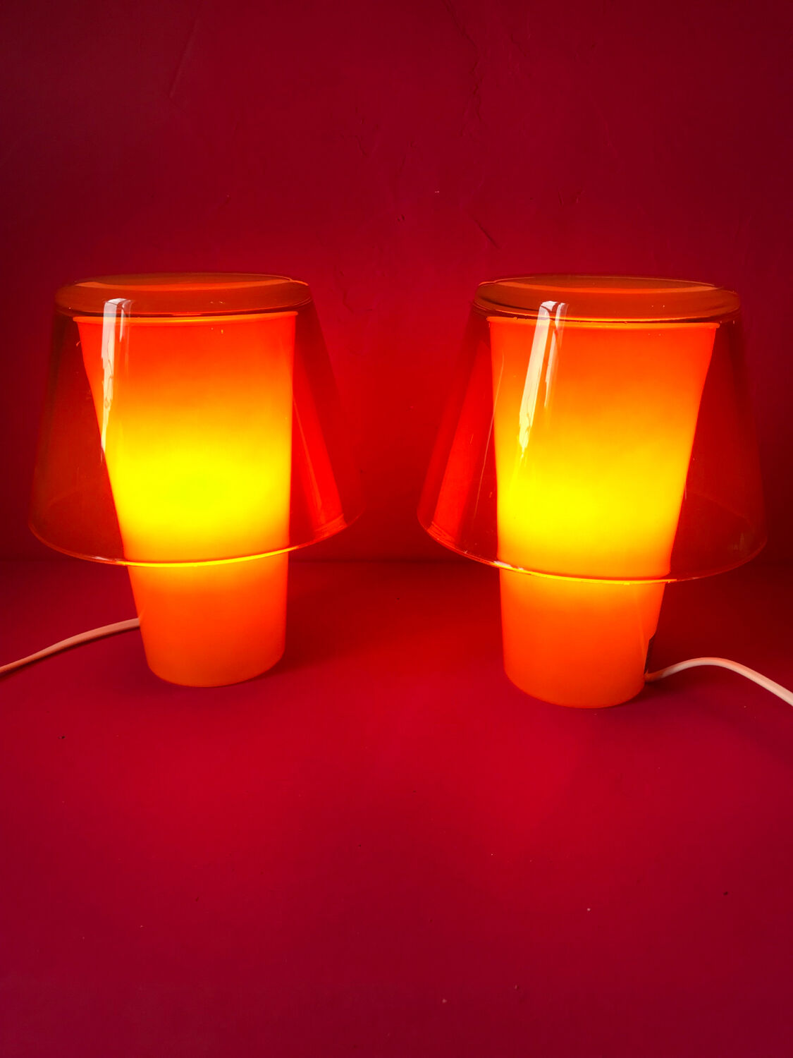 Pair of designer lamps Helena Svensson Ikea vintage