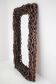 Large Mid-Century Tropical Wood Wall or Floor Mirror