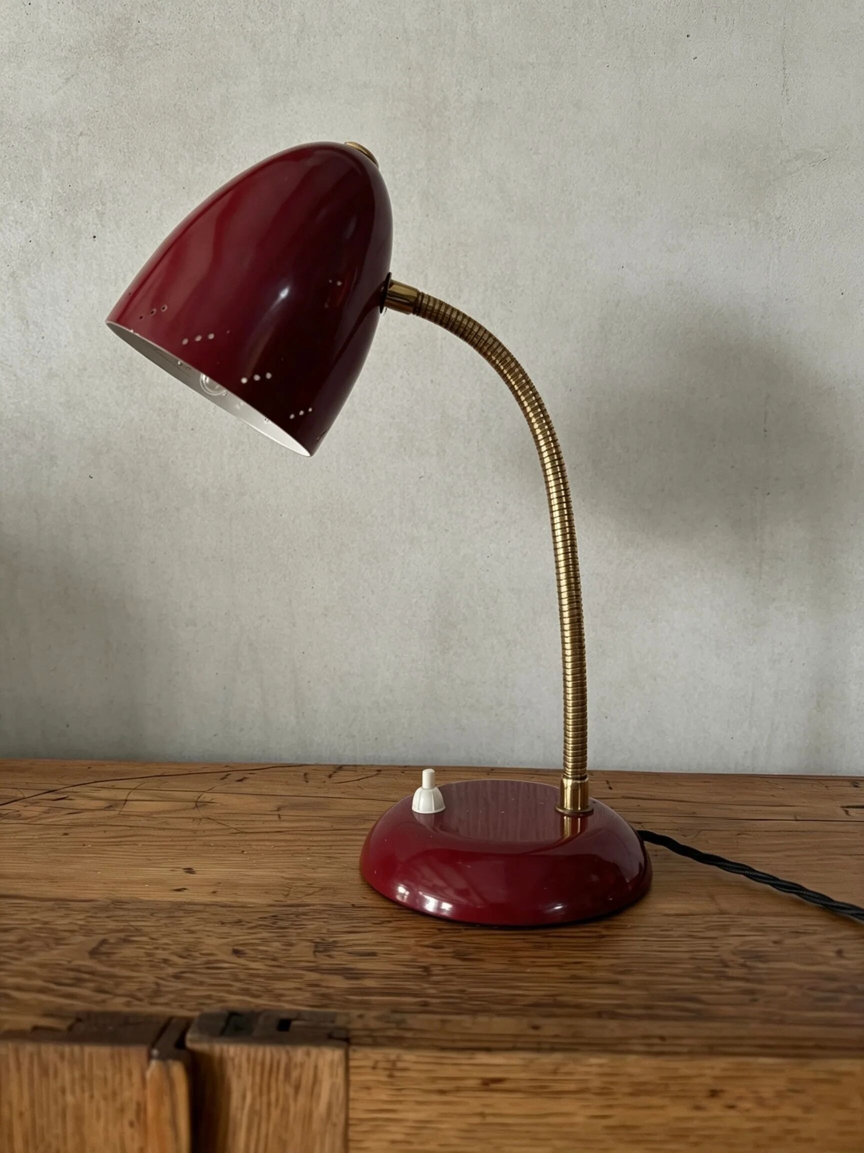 1960s Dutch gooseneck table lamp