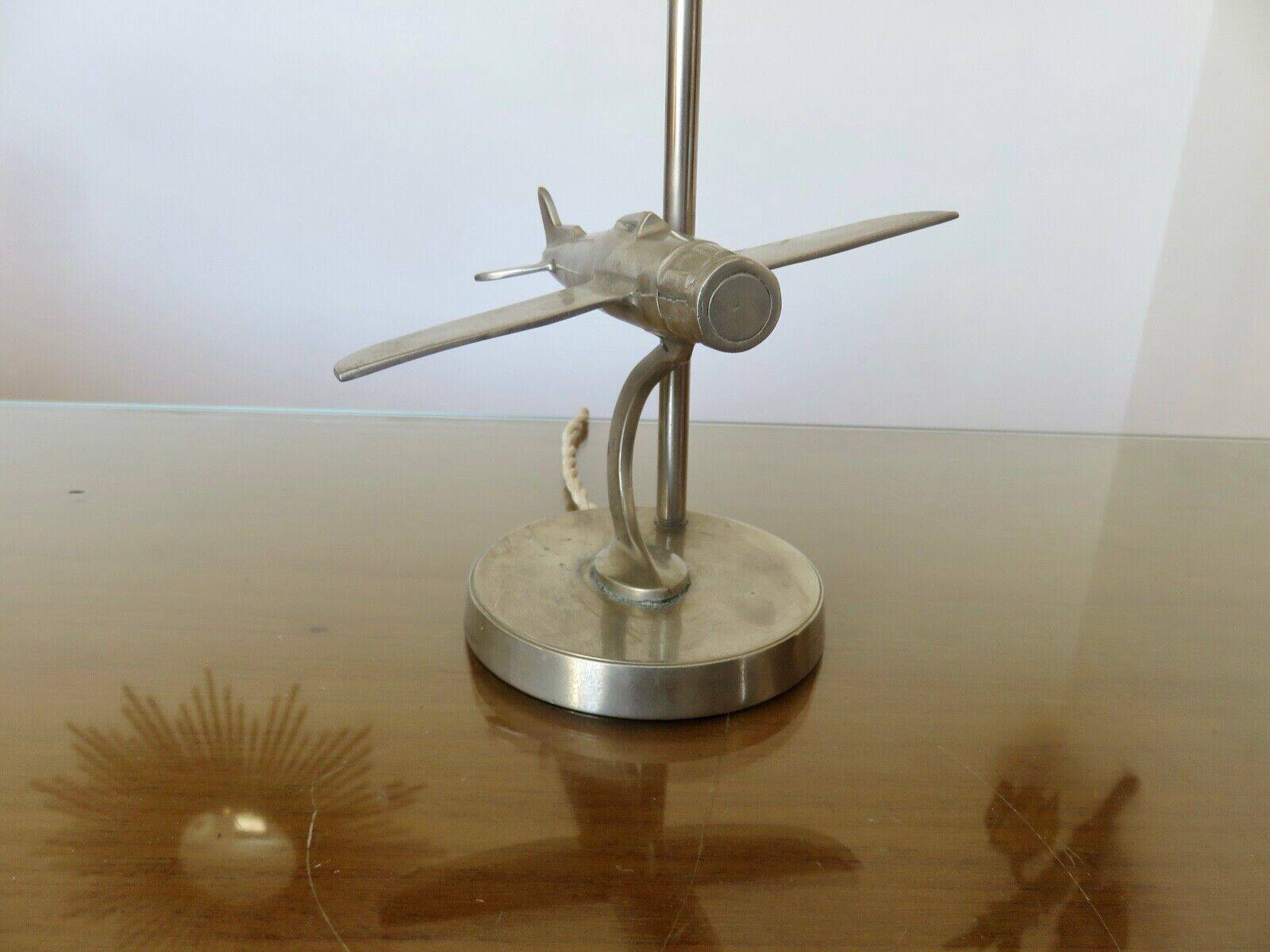 “Airplane” lamp in nickel-plated brass from the 40s and 50s