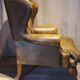 Chesterfield eared armchair with armrests