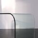 Glass writing desk by Fiam