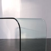 Glass writing desk by Fiam