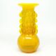 Bride vase, mid-century modern, yellow glass, designed by J. Słuczan-Orkusz, Poland, 1970s