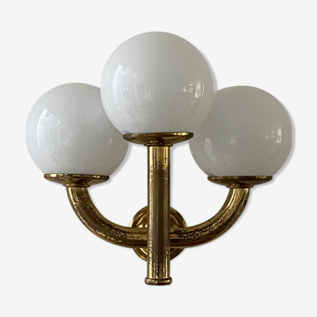 Italian brass wall lamp