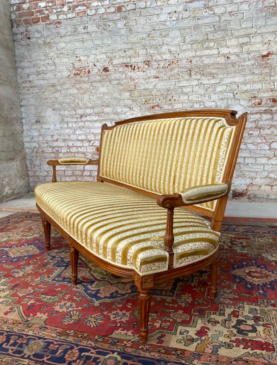 Beech Sofa Period Louis XVI XVIII Th Century