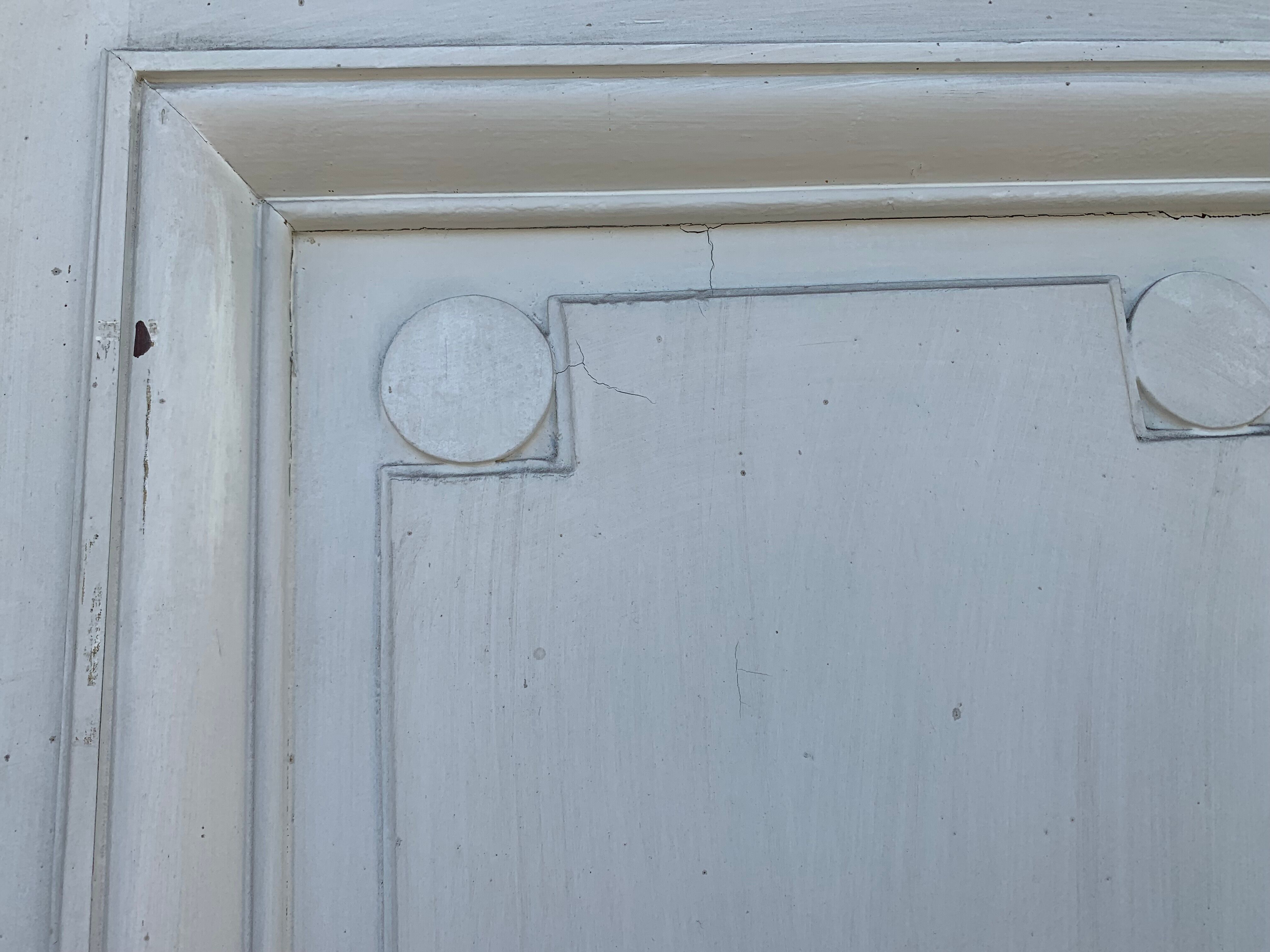 Double Art Deco closet door in patinated fir Xx century