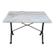 Marble and cast iron restaurant bistro table