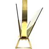 Modern brass magazine rack,  Italy 1970