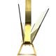 Modern brass magazine rack,  Italy 1970