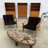 Vallauris oval ceramic coffee table