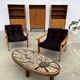 Vallauris oval ceramic coffee table
