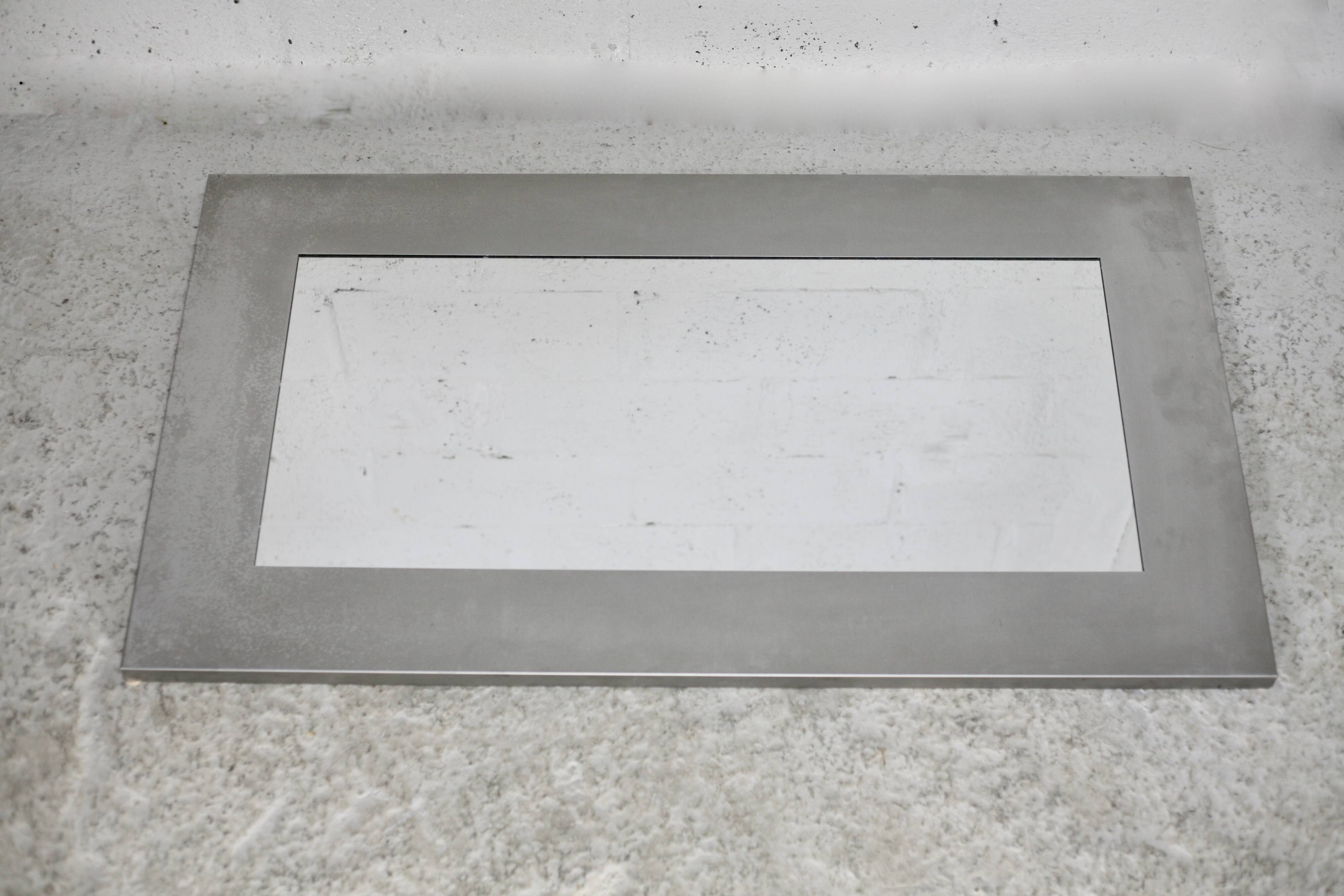 Large steel mirror from the 70s