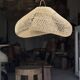Suspension or rattan lampshade in the shape of a cloud or flattened bubble D60 H35