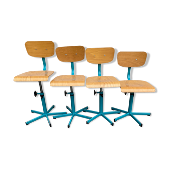 Set de 4 chaises dactylo