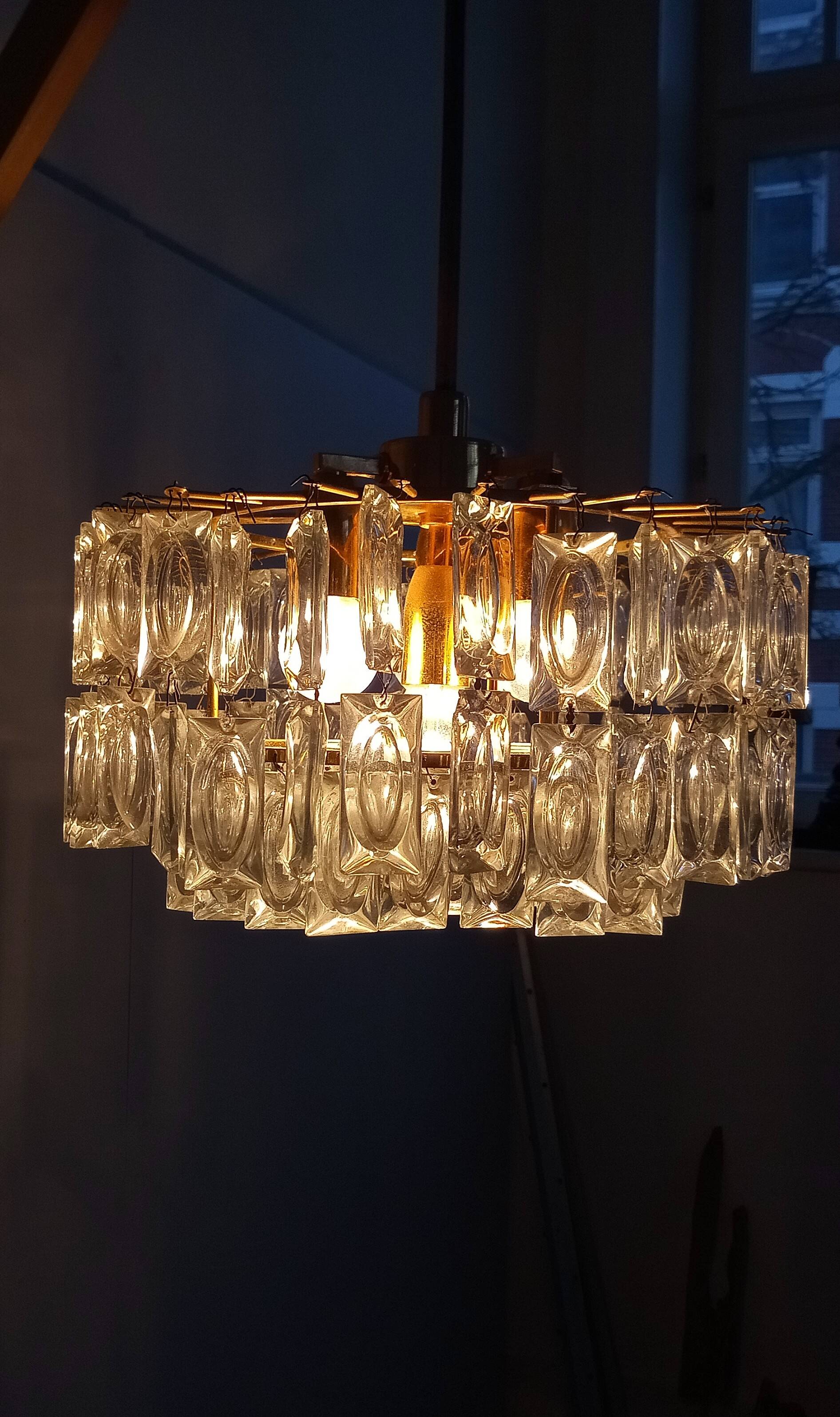 Chandelier by bakalowits & söhne, austria, 1960s