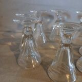 8 petits verres de bistrot anciens