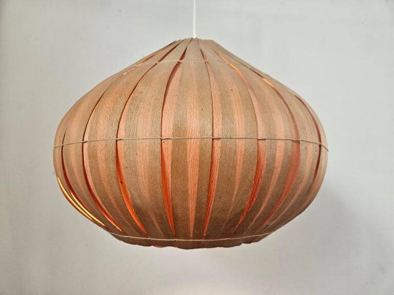 Midcentury Veneer Pendant in style of Hans-Agne Jakobsson, Denmark, 1960s