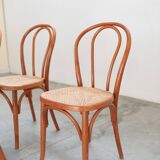 Bent beech wood chairs with straw seats, no. 34 total, 1990-2000