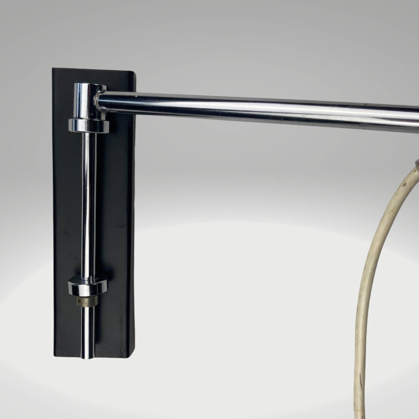 Adjustable architectural wall arc diabolo swing lamp, Herda, Dutch 1960s