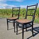 Set of 2 cane bistro chairs