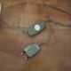 Vintage lamp with wove paper lampshade and velvet