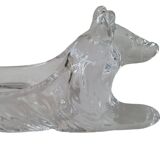 Crystal dog ashtray art v clichy france to confirm