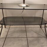 Coffee table 1950 vintage smoked glass