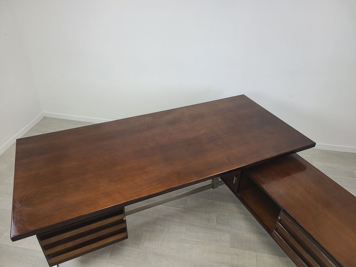 Design corner desk Gianni Moscatelli rosewood 70s vintage