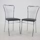 Set of Six Italian Chrome and Bouclé Dining Chairs, 1970s