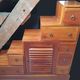 Solid exotic wood staircase cabinet - 7 Drawers and 1 door