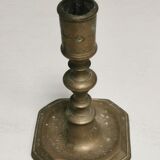 Ancien bougeoir en bronze, xviième siècle