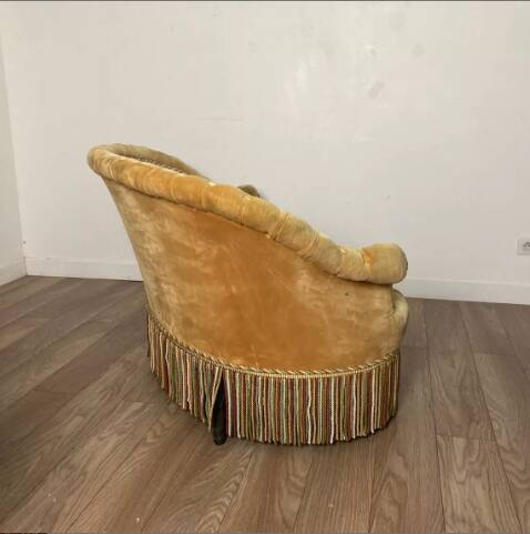 Golden yellow toadstool sofa