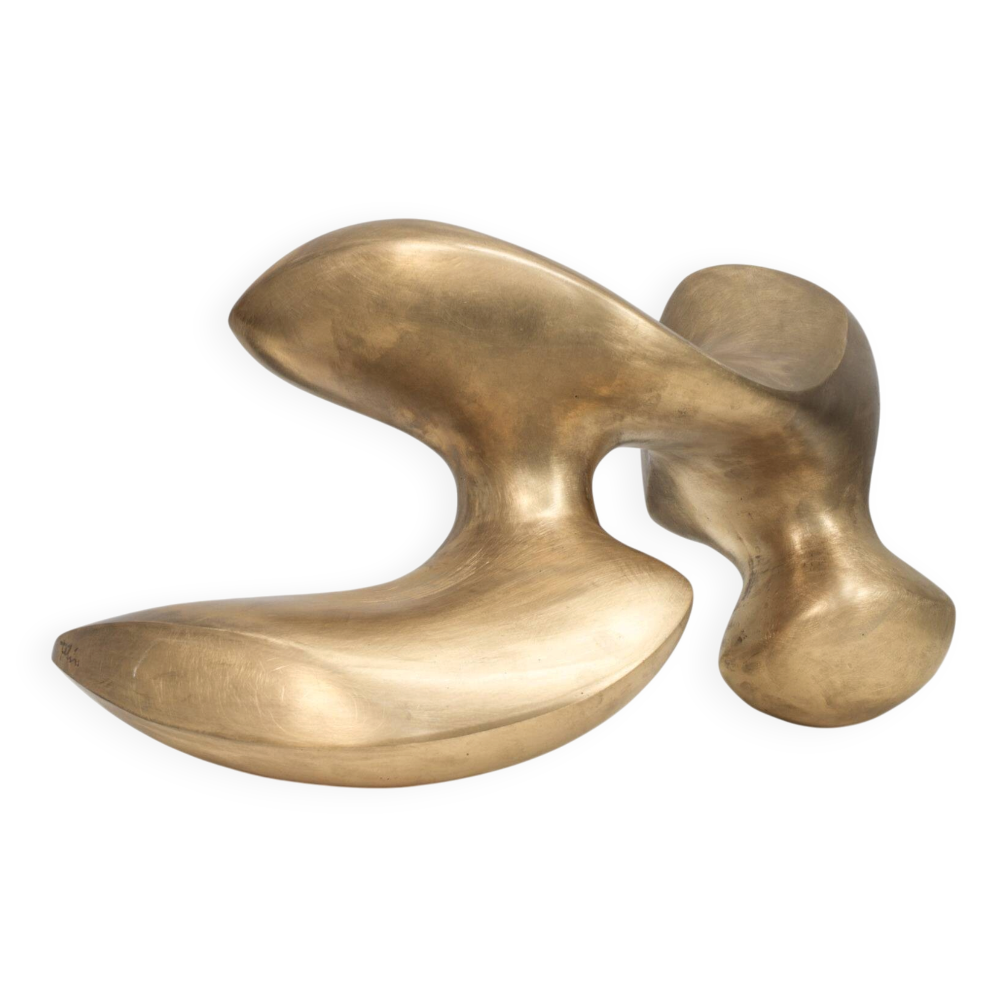 Abstract biomorphic bronze sculpture by Felix van de Beek, Netherlands, 1980s