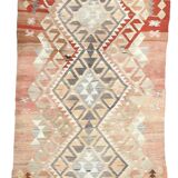 Red & Cream Turkish Kilim Rug 148x223Cm SK 35162