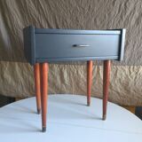 French vintage bedside revisited in black mast 60