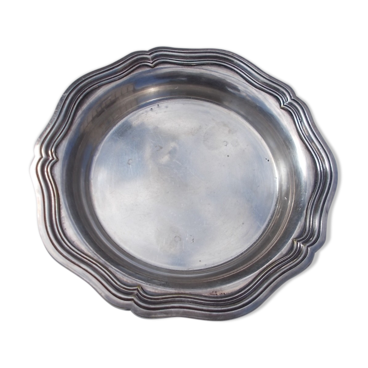 Plat métal argenté