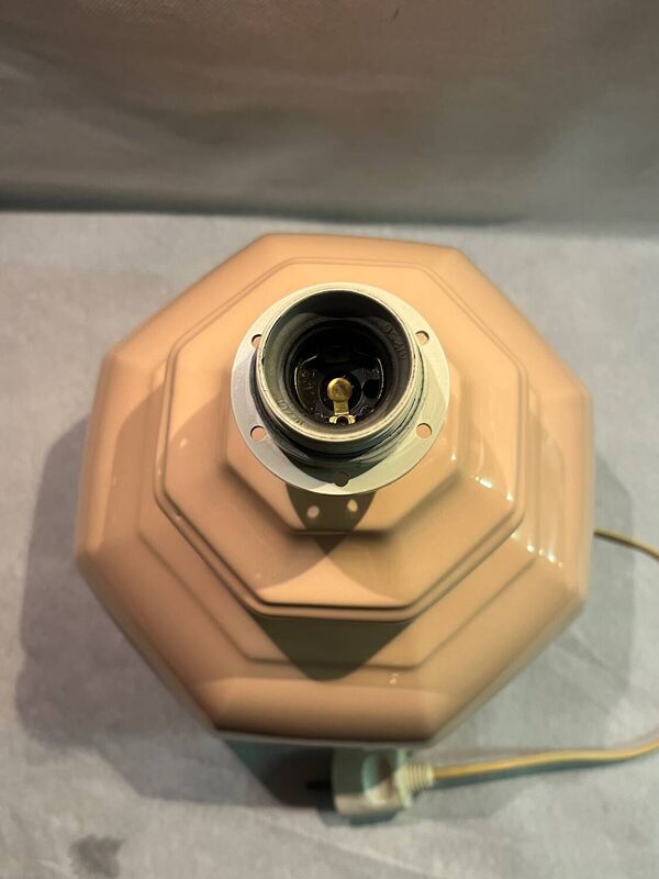 Pied de lampe en céramique rose pâle