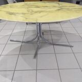 Arabescato marble oval dining table 1970