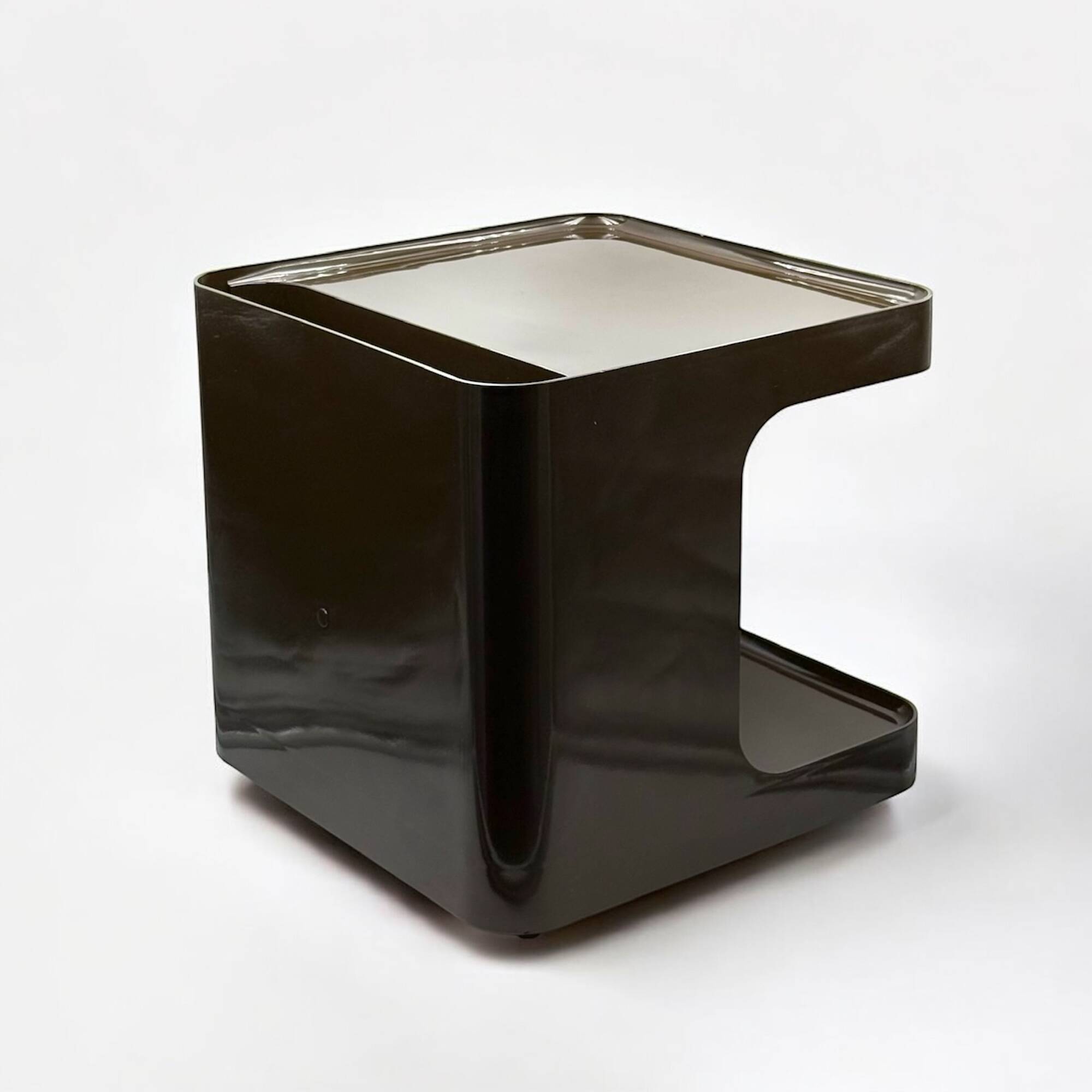 Brown 1970s Space Age Bar Cart Game by Marcello Siard for Longato