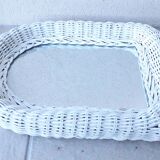 White wicker mirror