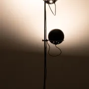 Lampe de sol Space Ace double œil Ball années 1970 Hollande