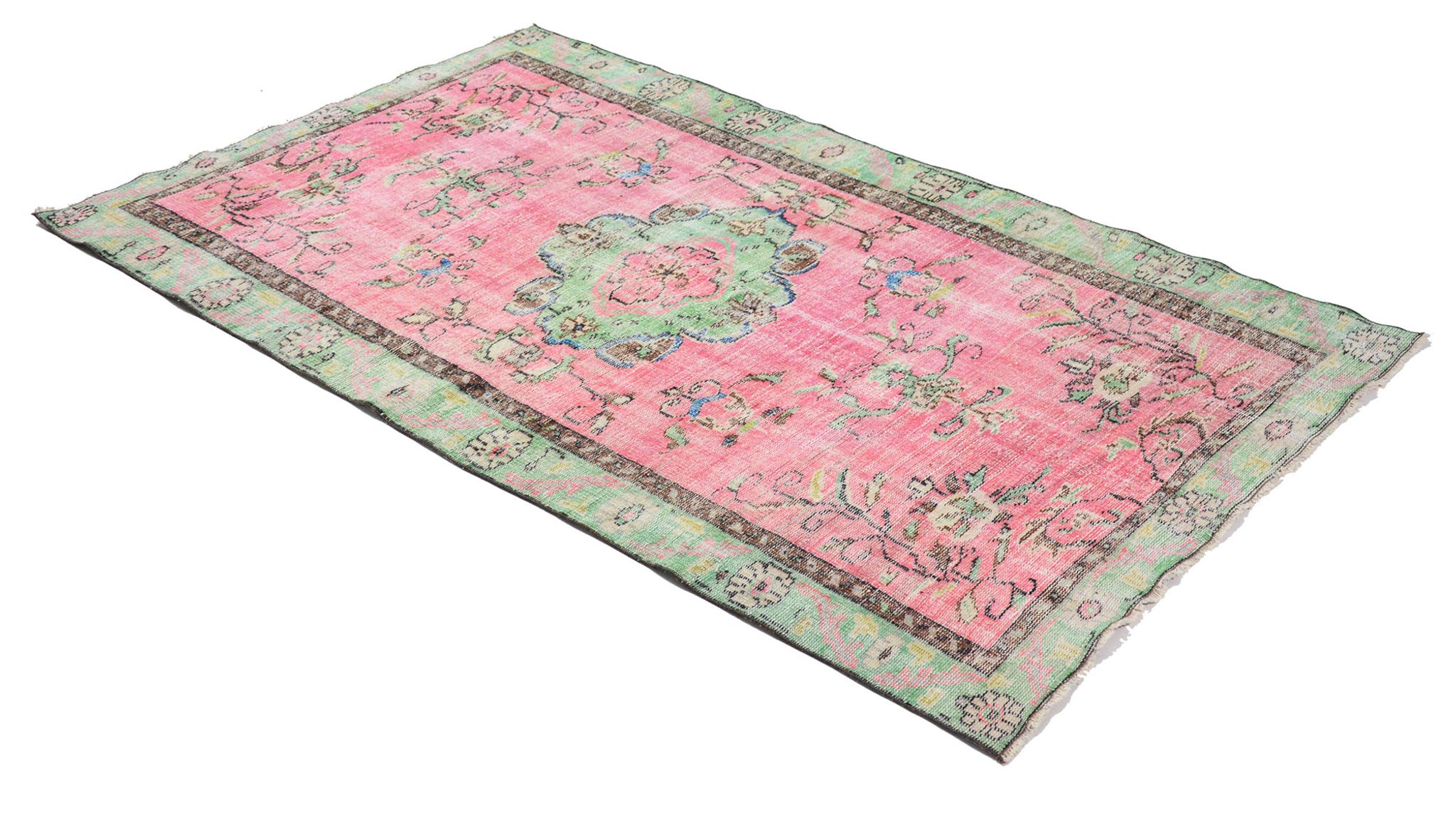 Anatolian handmade vintage rug 257 cm x 151 cm
