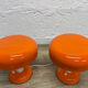 Pair of bedside mushroom lamps, Aris, 70's.