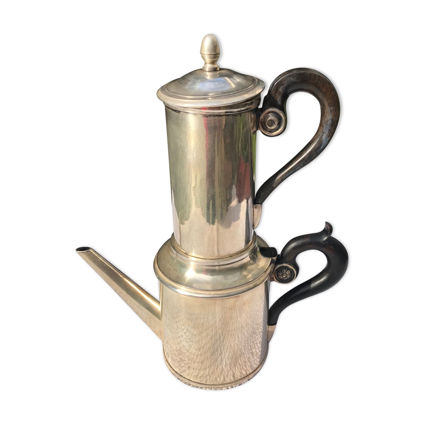 Signed 1900-silver-plated coffee maker