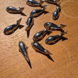 Silver knife holders whale model