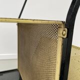 Perforated metal serving trolley style Mathieu Matégot