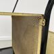 Perforated metal serving trolley in the Mathieu Matégot style